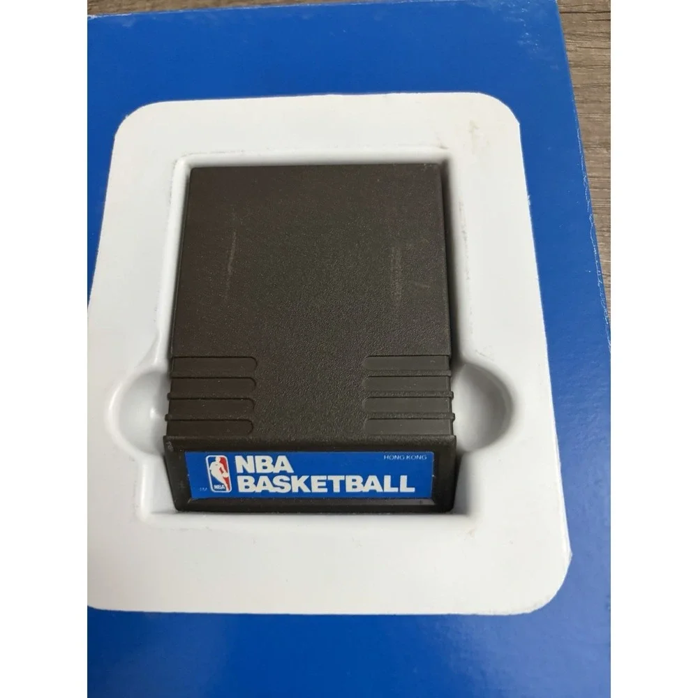 NBA Basketball (Intellivision, 1980)  W/ Box & Overlays Video Game Vintage